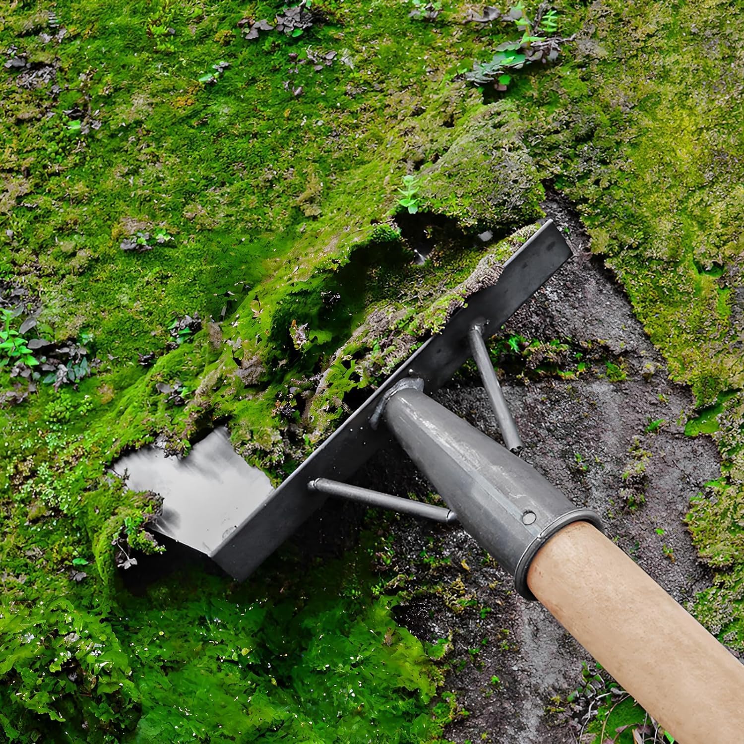 20cm Gartenschaufel Unkrautentferner Gerät, Schaufel Garten Unkrautschaber, Outdoor Garten Reinigungsschaufel, Multifunktionale Gartenschaufel, für die Rasenpflege im Freien (Ohne Holzstiel)