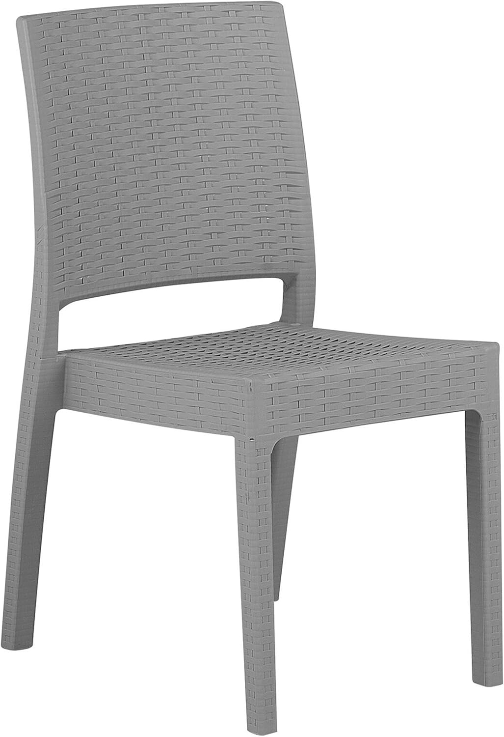 Gartenmöbel-Set Rattan-Look Hellgrau 6-Sitzer