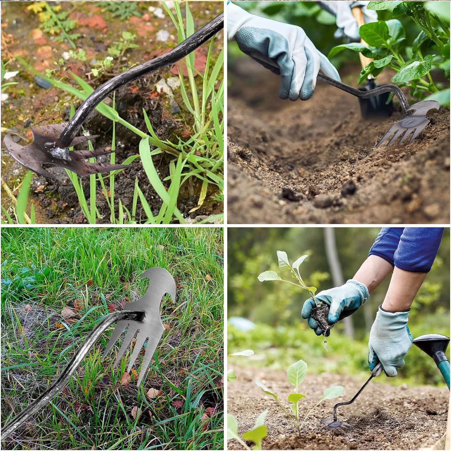 Unkrautstecher Edelstahl, 2 Unkrautstecher Edelstahl, Gartenhandjäter, Unkrautentferner, Unkrautentfernungsgerät, Gartenwerkzeug, Unkrautentferner, manueller Unkrautstecher, Fugenschaber