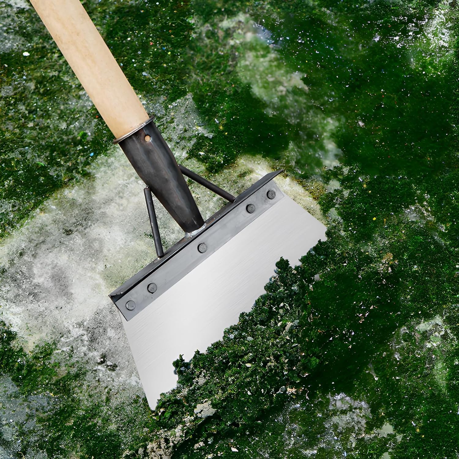 20cm Gartenschaufel Unkrautentferner Gerät, Schaufel Garten Unkrautschaber, Outdoor Garten Reinigungsschaufel, Multifunktionale Gartenschaufel, für die Rasenpflege im Freien (Ohne Holzstiel)