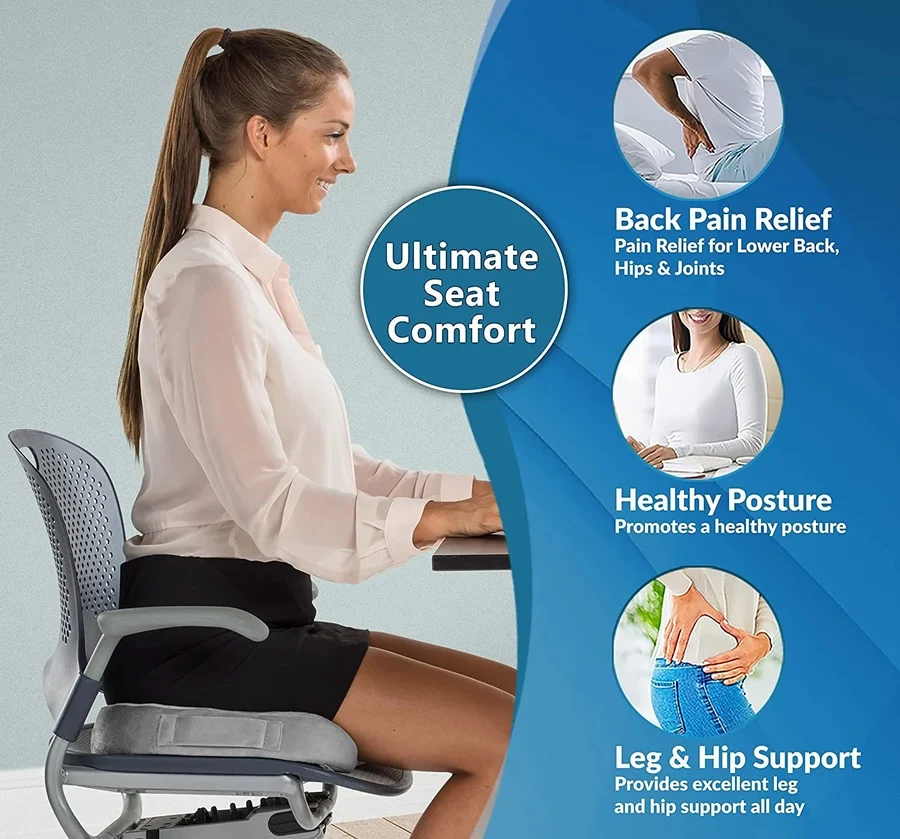 GDSAFS Premium Soft Hip Support Pillow, Soft Hip Support Pillow for Chair,  Soft Hip Support Cushion for Long Sitting, Ergonomic Non-Slip Hip Support