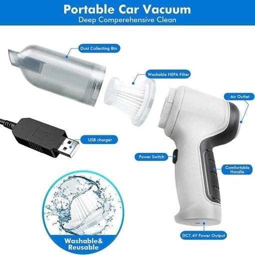 (2023 Per Promotion🔥- SAVE 48% OFF)Wireless Handheld Car Vacuum Cleaner