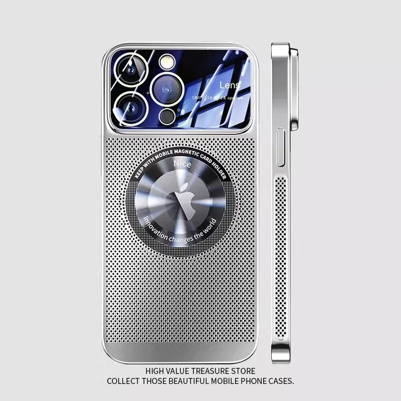 Magnetyczna obudowa telefonu z dużym okienkiem do odprowadzania ciepła elektrolitycznego