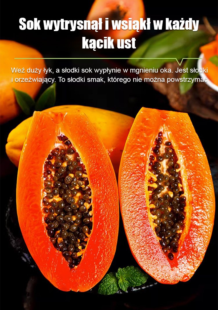 Mrozoodporne nasiona papai mlecznej o cienkiej skórce i słodkim miąższu, nadające się do uprawy w do