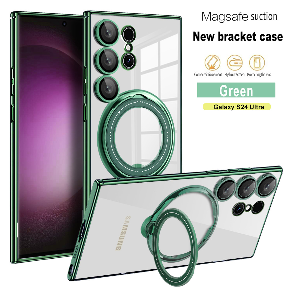 Przezroczyste etui magnetyczne do Samsunga z niewidoczną podstawką