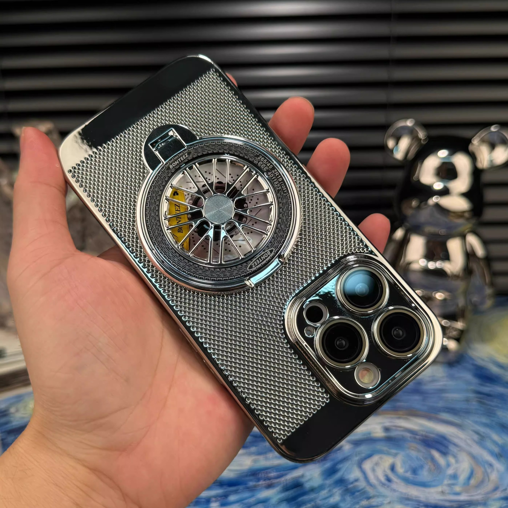Pasuje do etui na telefon iPhone 16-iPhone 11 Pro Max z obrotowym żyroskopem chłodzącym