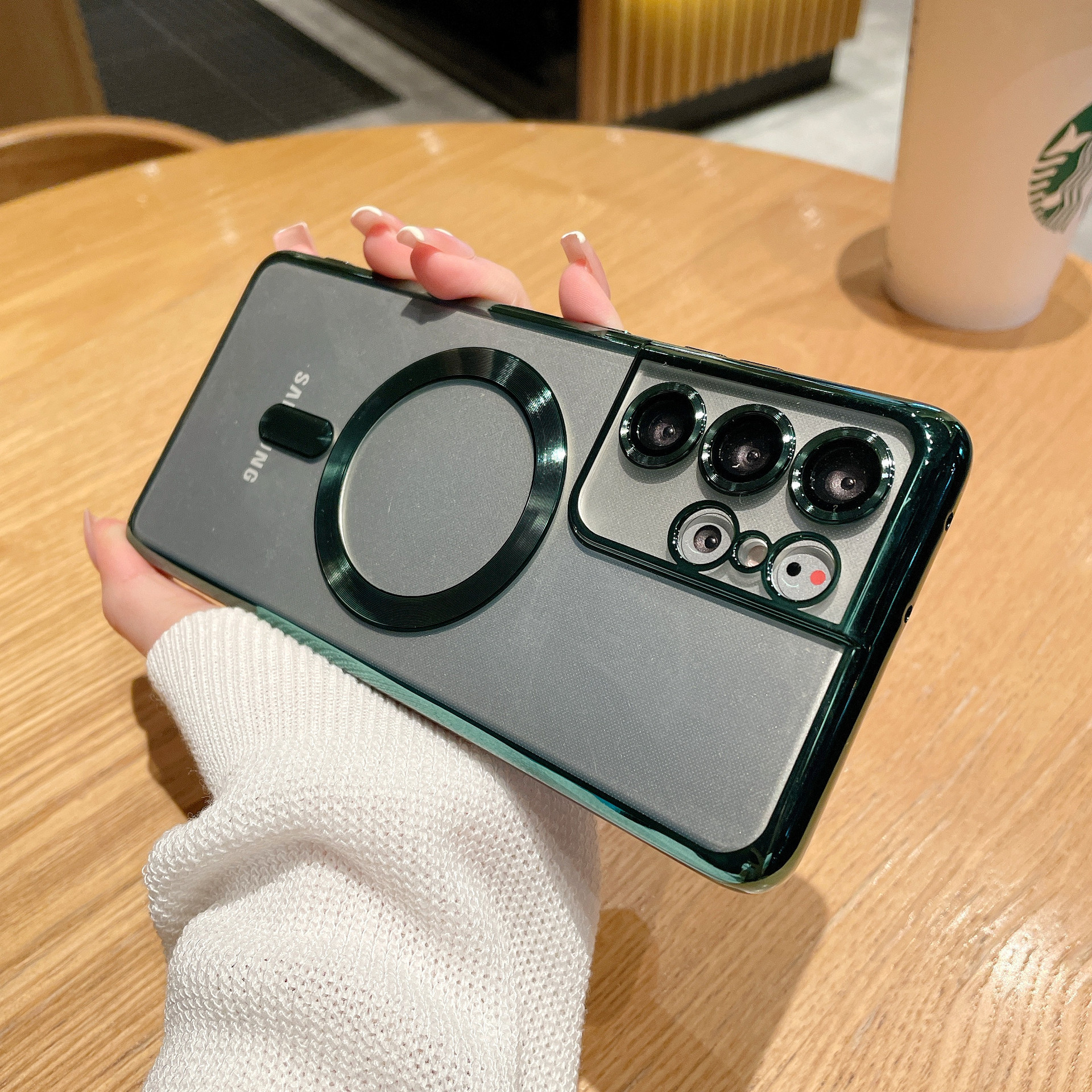 Pasuje do przezroczystego, magnetycznego etui na telefon komórkowy Samsung S23, S22, S21