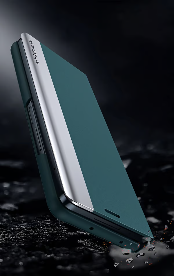 Luksusowe galwanizowane skórzane etui magnetyczne na telefon z podstawką na telefon, rysikiem, gniazdem na rysik i zawiasem do Galaxy Z Fold3/4/5/6