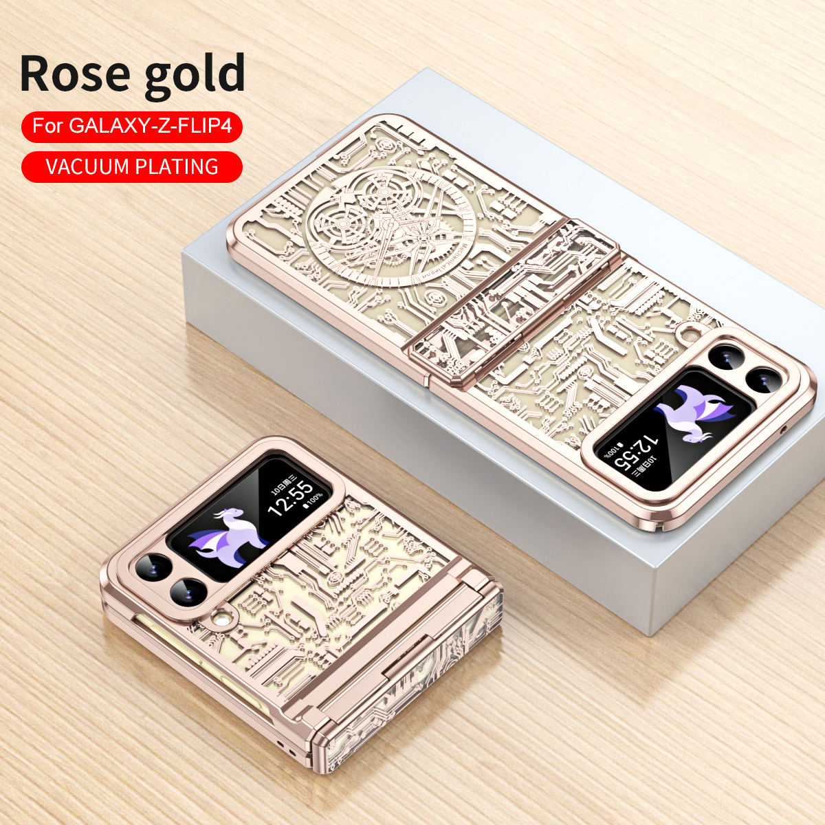 Pasuje do nowego, metalizowanego etui na telefon komórkowy Samsung Z FLIP 5/4/3