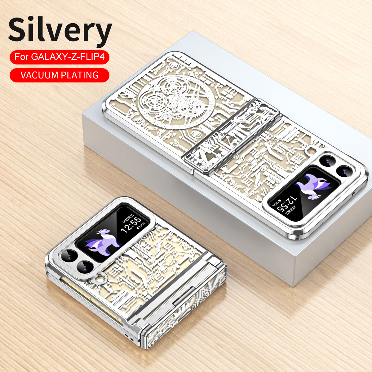 Pasuje do nowego, metalizowanego etui na telefon komórkowy Samsung Z FLIP 5/4/3