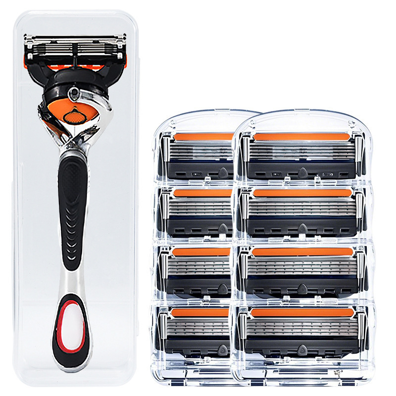 Zestaw wymiennych maszynek do golenia dla mężczyzn + uchwyt gratis – ultra ostre ostrza ze stali nierdzewnej zapewniające gładkie golenie
