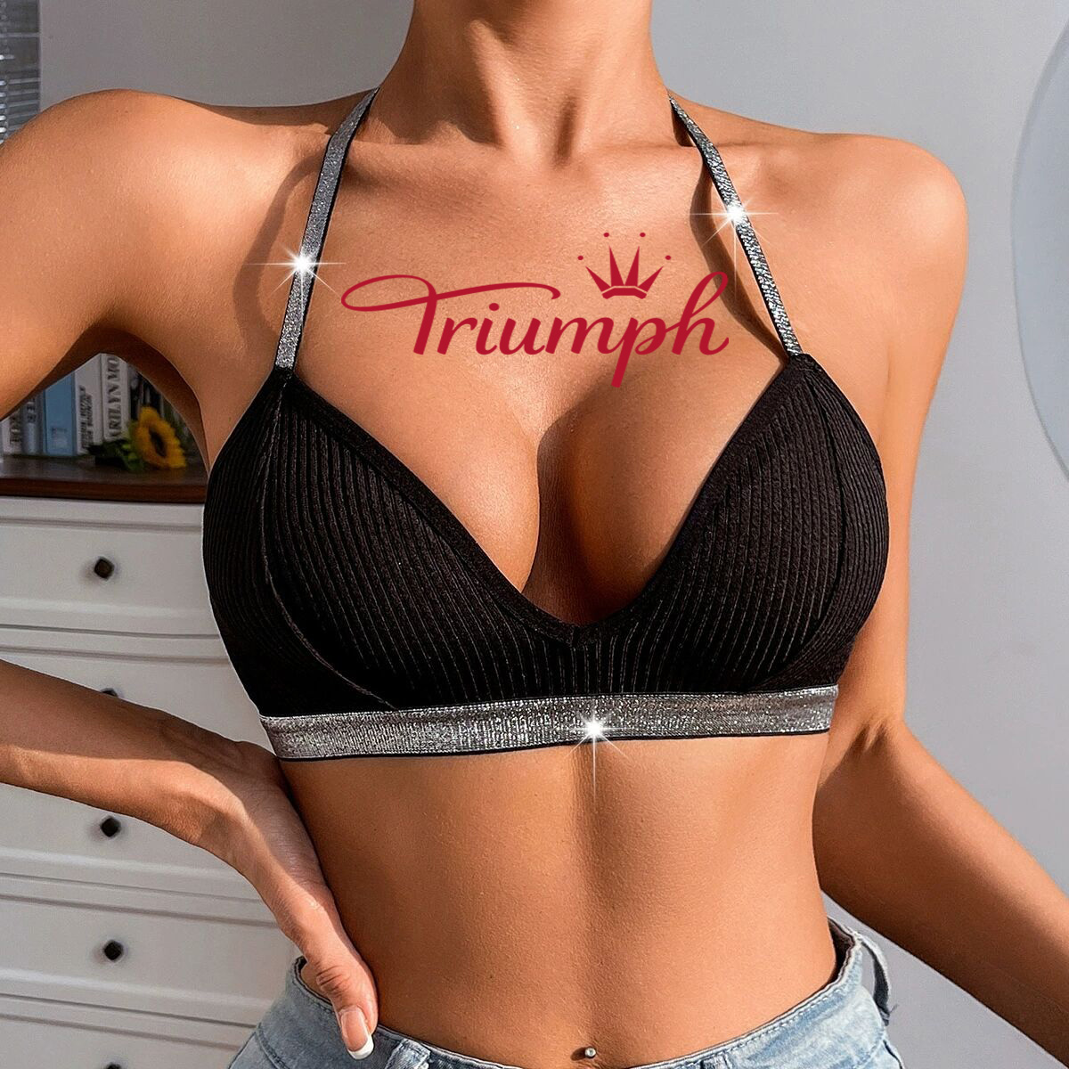 TRIUMPH® – 3 szt. 💖 50% ZNIŻKI✨ Nowy miękki koronkowy biustonosz damski