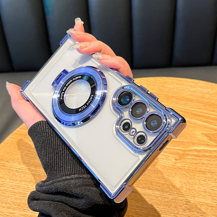 Nadaje się do galwanicznych etui na telefony komórkowe z serii Samsung z gradientowym, magnetycznym brokatem