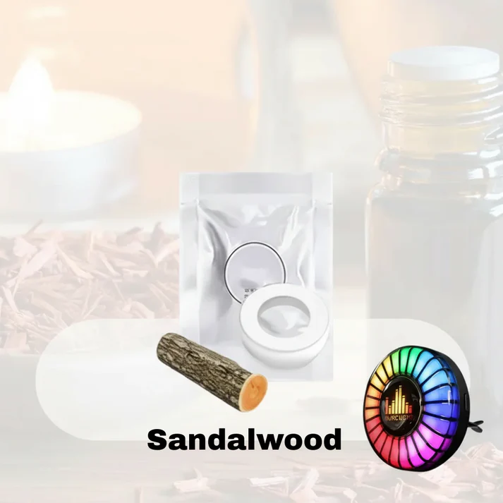 Muzyczna, rytmiczna lampa samochodowa LED z logo (z dyfuzorem zapachowym)