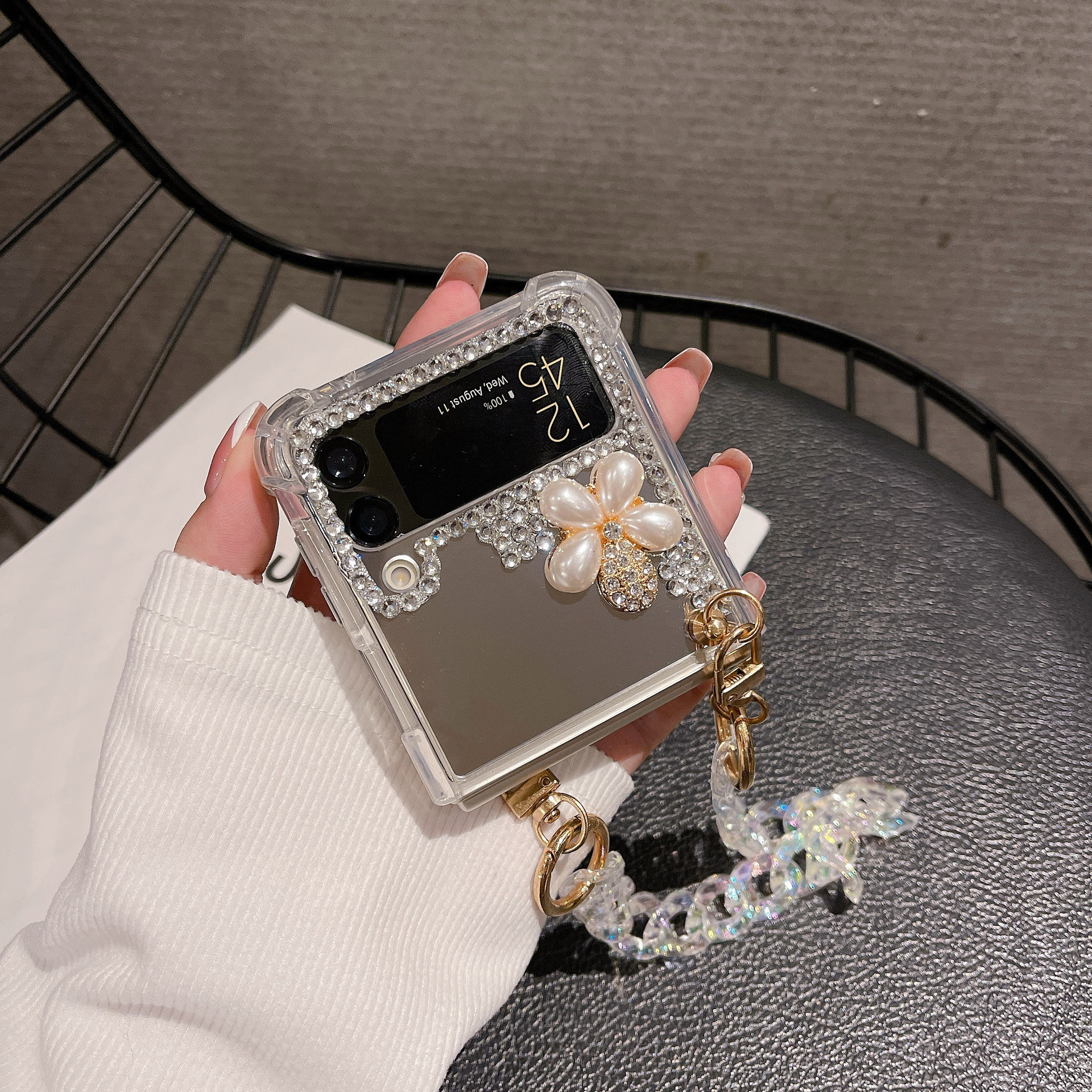 Luksusowe wodoodporne etui na telefon komórkowy w całości wykonane z diamentu