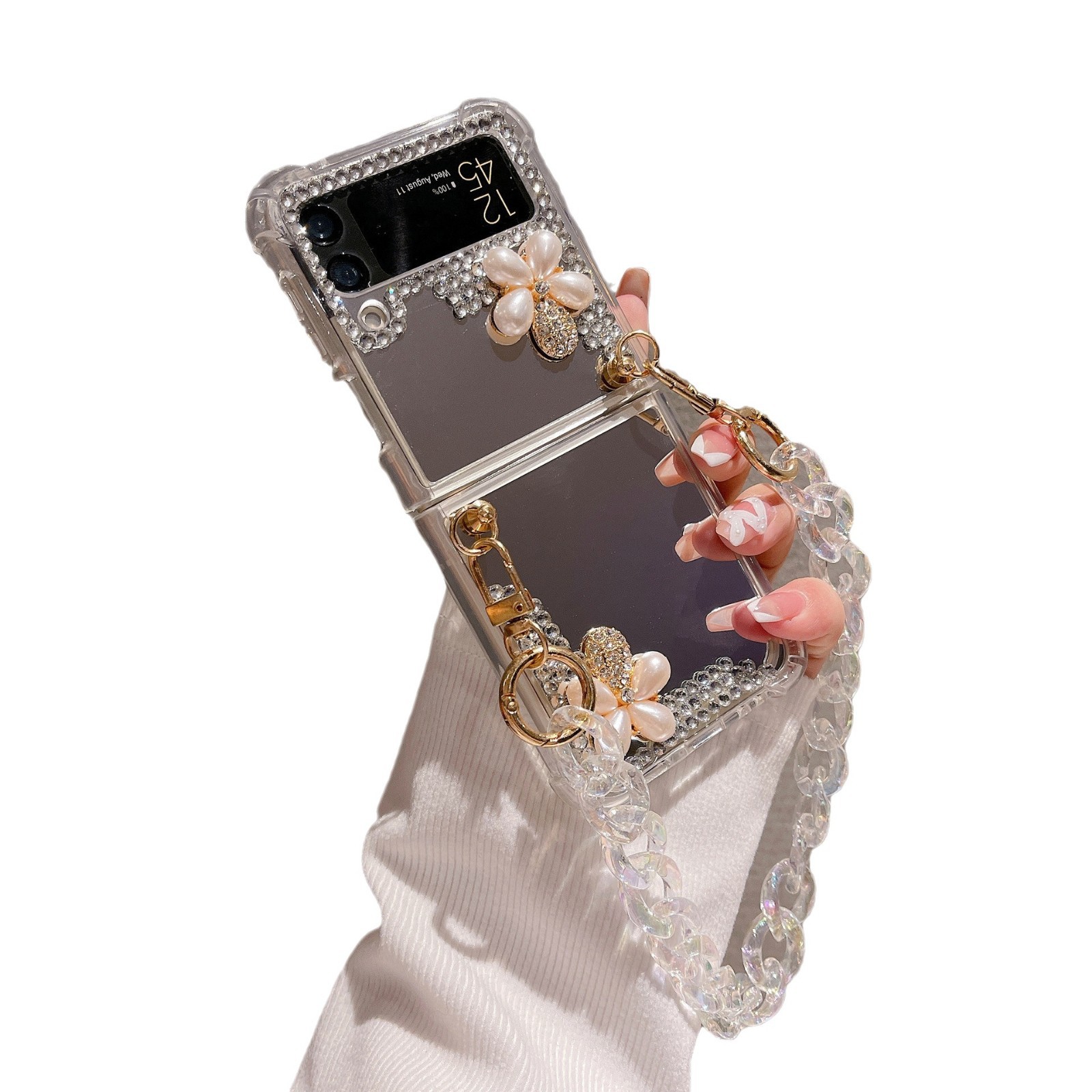 Luksusowe wodoodporne etui na telefon komórkowy w całości wykonane z diamentu