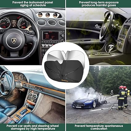 Parasol przeciwsłoneczny na przednią szybę samochodu obracany o 360°