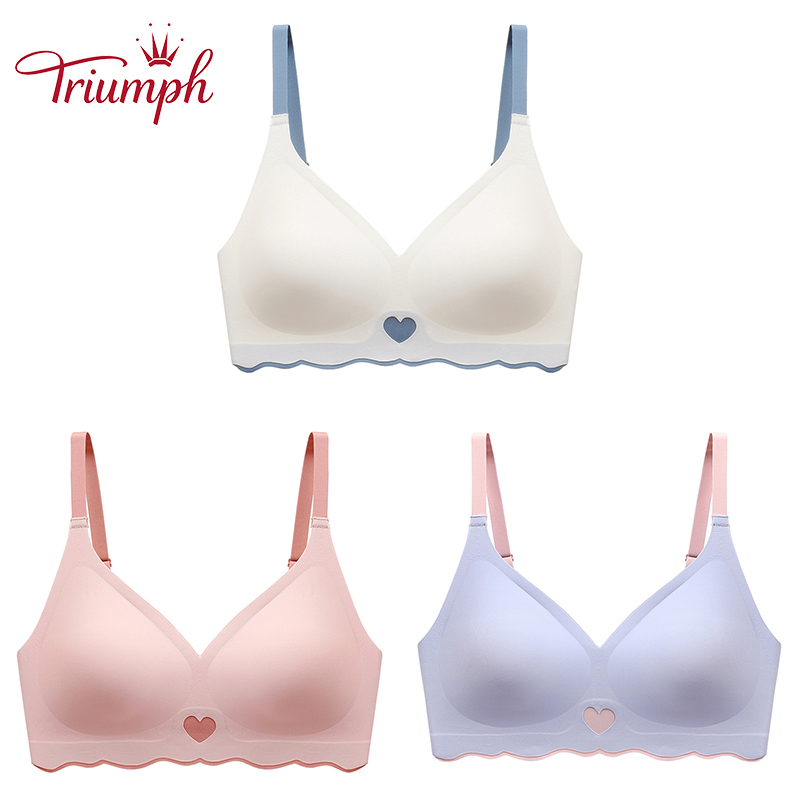 Σετ 6 τεμαχίων🔥Triumph - Ice Silk Wireless Seamless Bra [S-XL] Σετ 3 τεμαχίων (3 σουτιέν, 3 εσώρουχα)