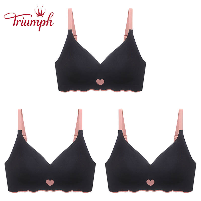 Σετ 6 τεμαχίων🔥Triumph - Ice Silk Wireless Seamless Bra [S-XL] Σετ 3 τεμαχίων (3 σουτιέν, 3 εσώρουχα)
