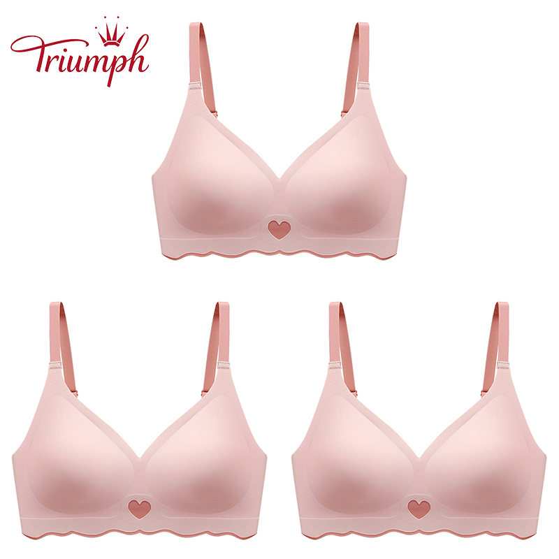 Σετ 6 τεμαχίων🔥Triumph - Ice Silk Wireless Seamless Bra [S-XL] Σετ 3 τεμαχίων (3 σουτιέν, 3 εσώρουχα)