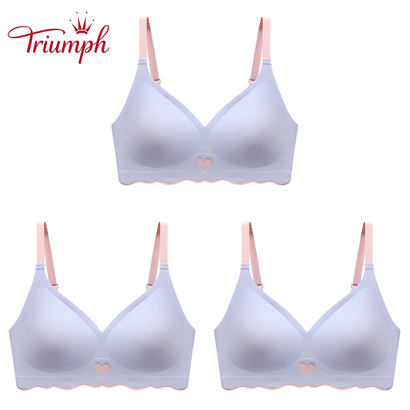 Σετ 6 τεμαχίων🔥Triumph - Ice Silk Wireless Seamless Bra [S-XL] Σετ 3 τεμαχίων (3 σουτιέν, 3 εσώρουχα)