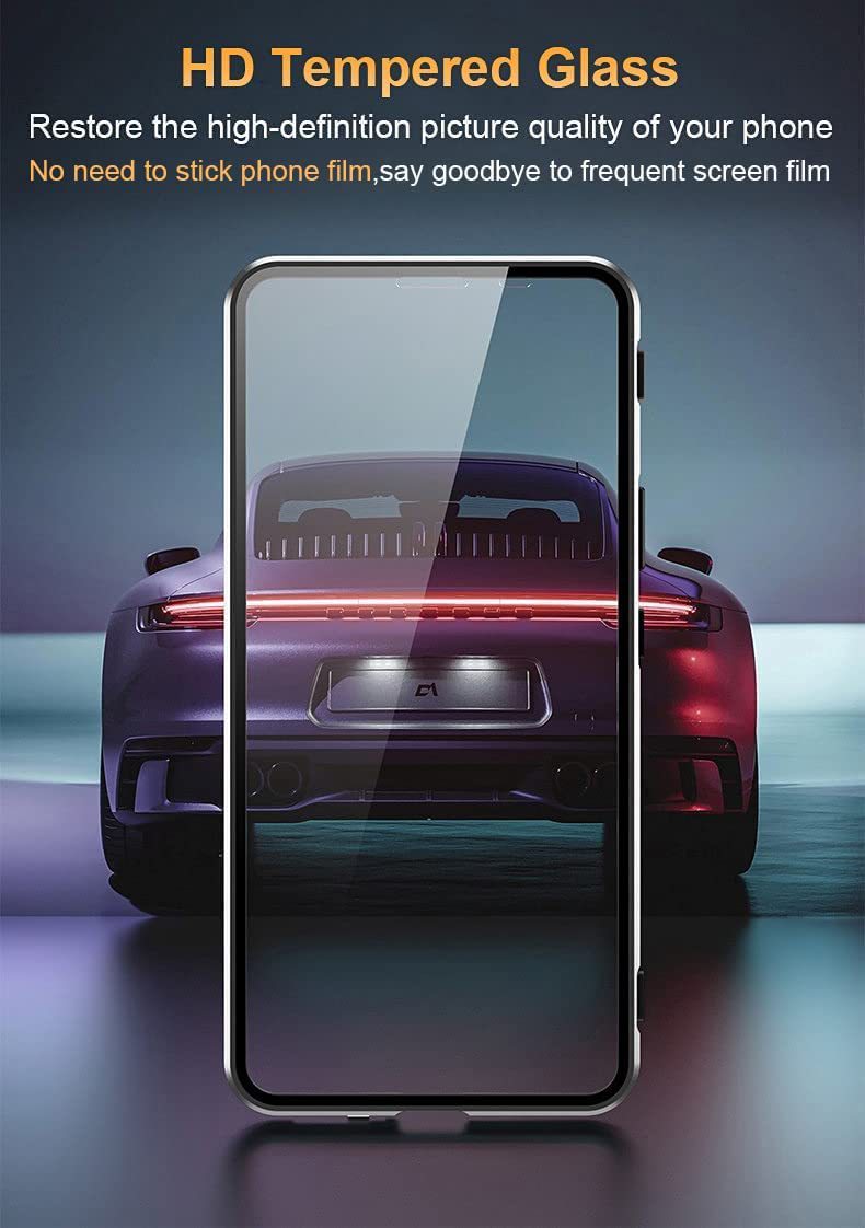 Capa protetora de vidro dupla face magnética de metal Samsung