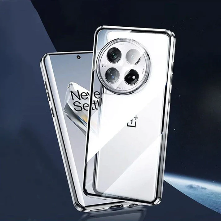 Capa com estrutura metálica magnética dupla face OnePlus 12