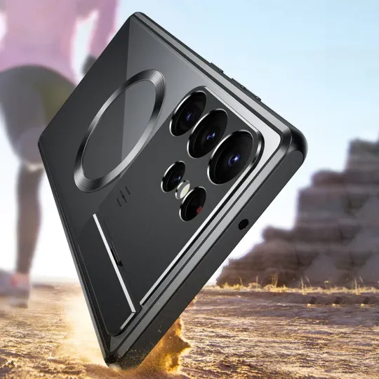 Para Samsung S21/S22/S23 Ultra Magnética Sucção Dobrável Console Capa de telefone de aromaterapia