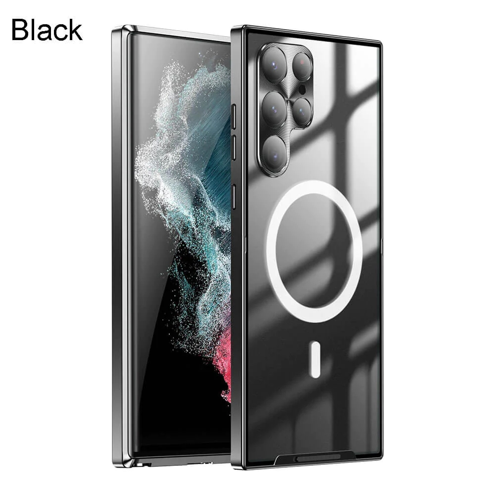 Capa magnética de metal Magsafe para Samsung Galaxy S23 S22 S21 Ultra Plus Note20 Ultra