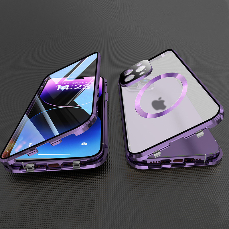 Capa protetora magnética dupla face para iPhone