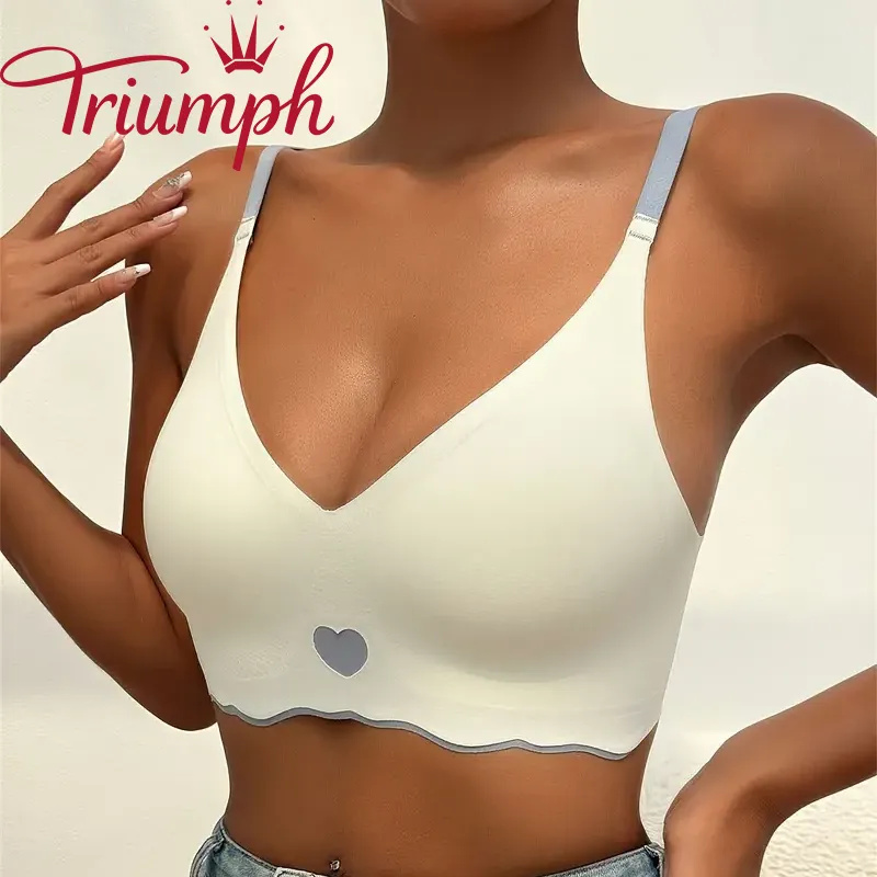 Σετ 6 τεμαχίων🔥Triumph - Ice Silk Wireless Seamless Bra [S-XL] Σετ 3 τεμαχίων (3 σουτιέν, 3 εσώρουχα)