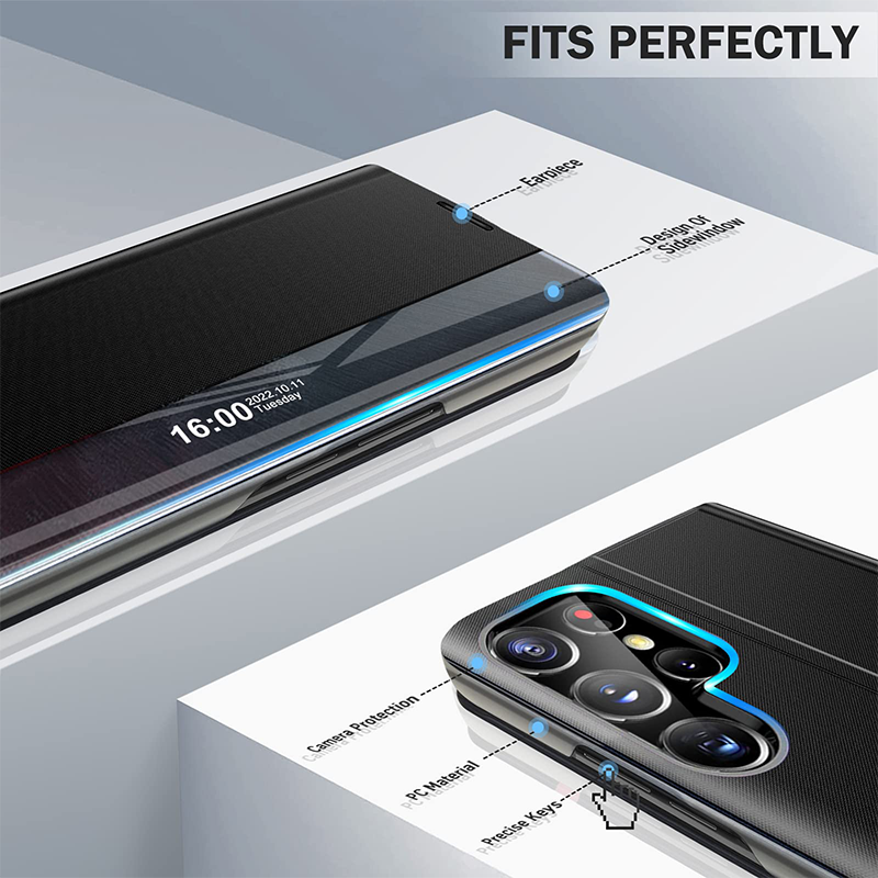 Adequado para capas de telefone com janela inteligente da série Samsung S23/S22/S21