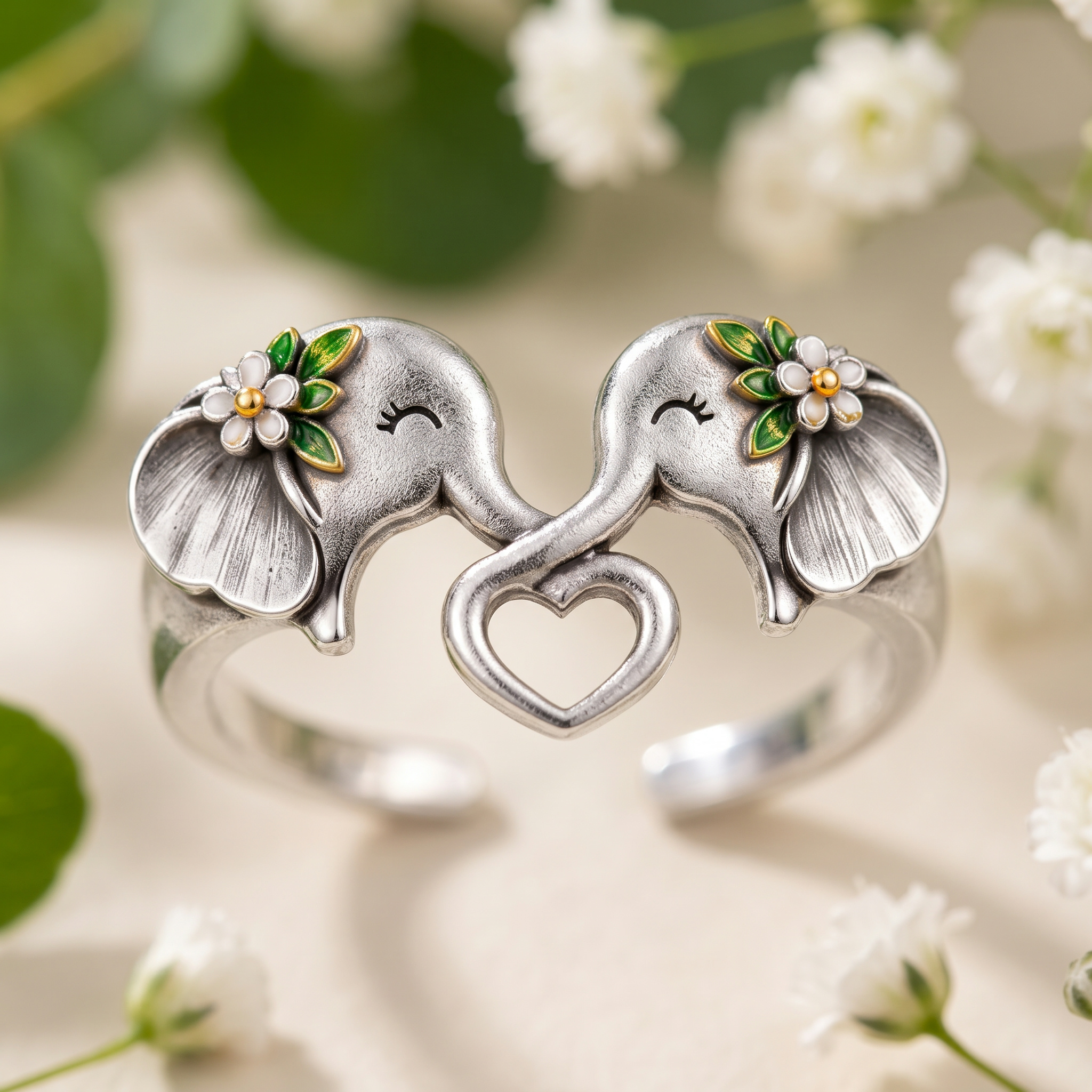 Two Elephants Love Loyalty & Sisterhood Ring | Gift For Best Friend Soul Sister