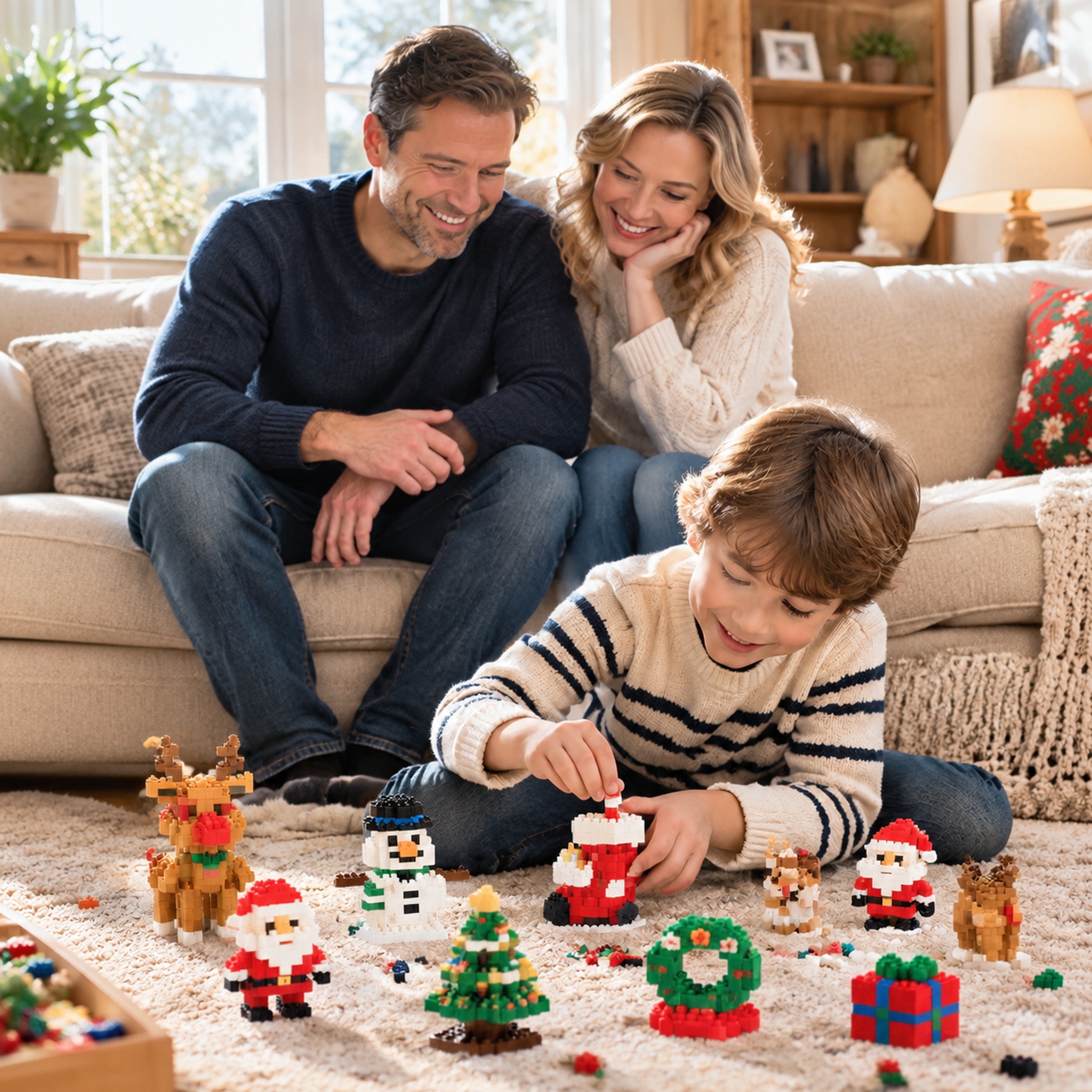 Christmas Mini Building Blocks Set | Cute Xmas Decor & Gift for Kids Adults