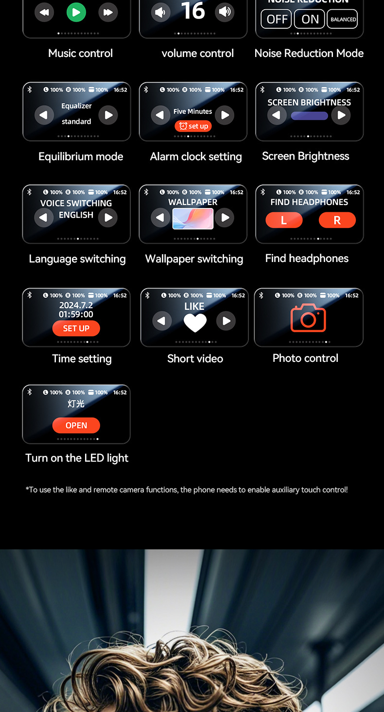 AI intelligent translation language translation M100 Bluetooth headset