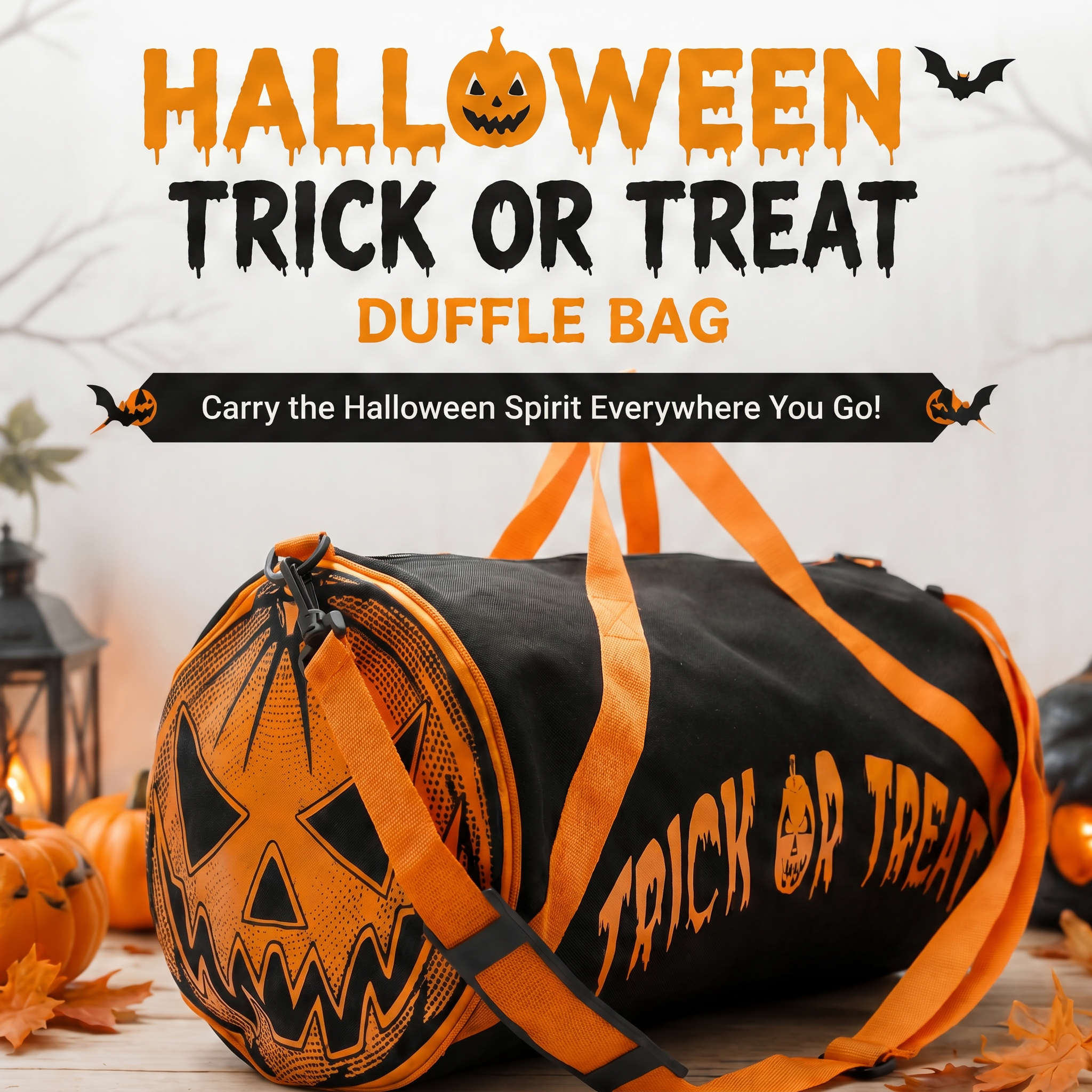 Halloween Trick or Treat Duffle Bag