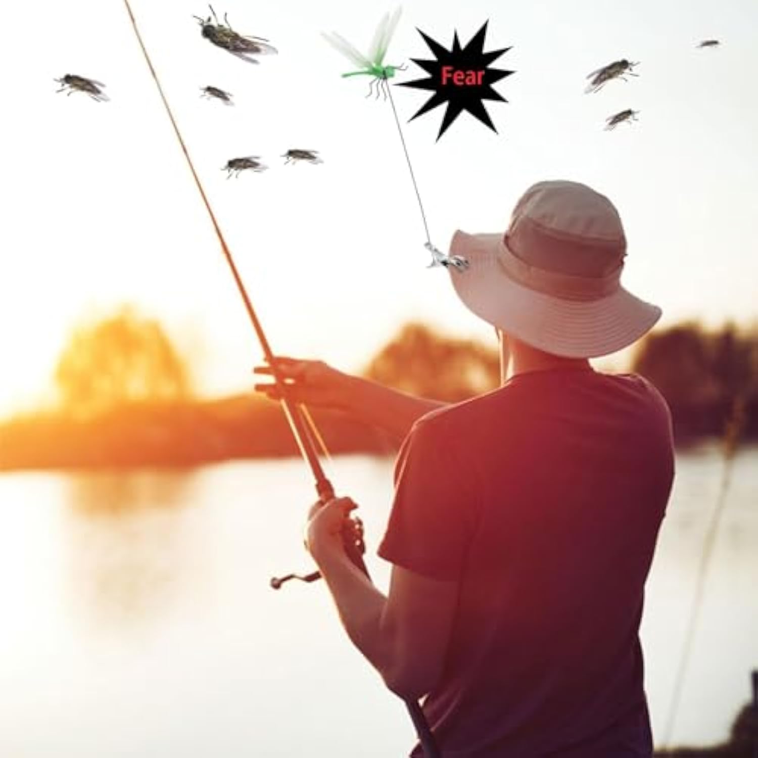 4-piece dragonfly clip garden decoration