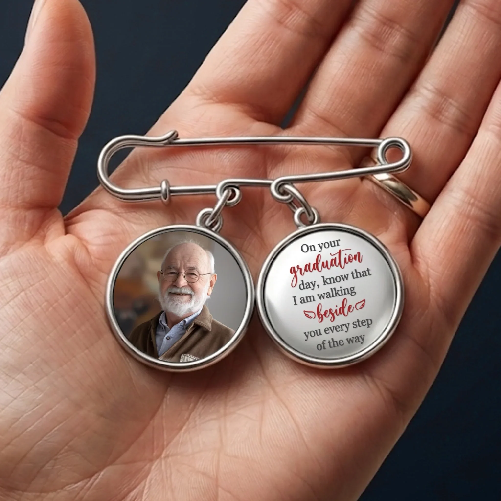 Custom Lapel Pin With Photo Charms