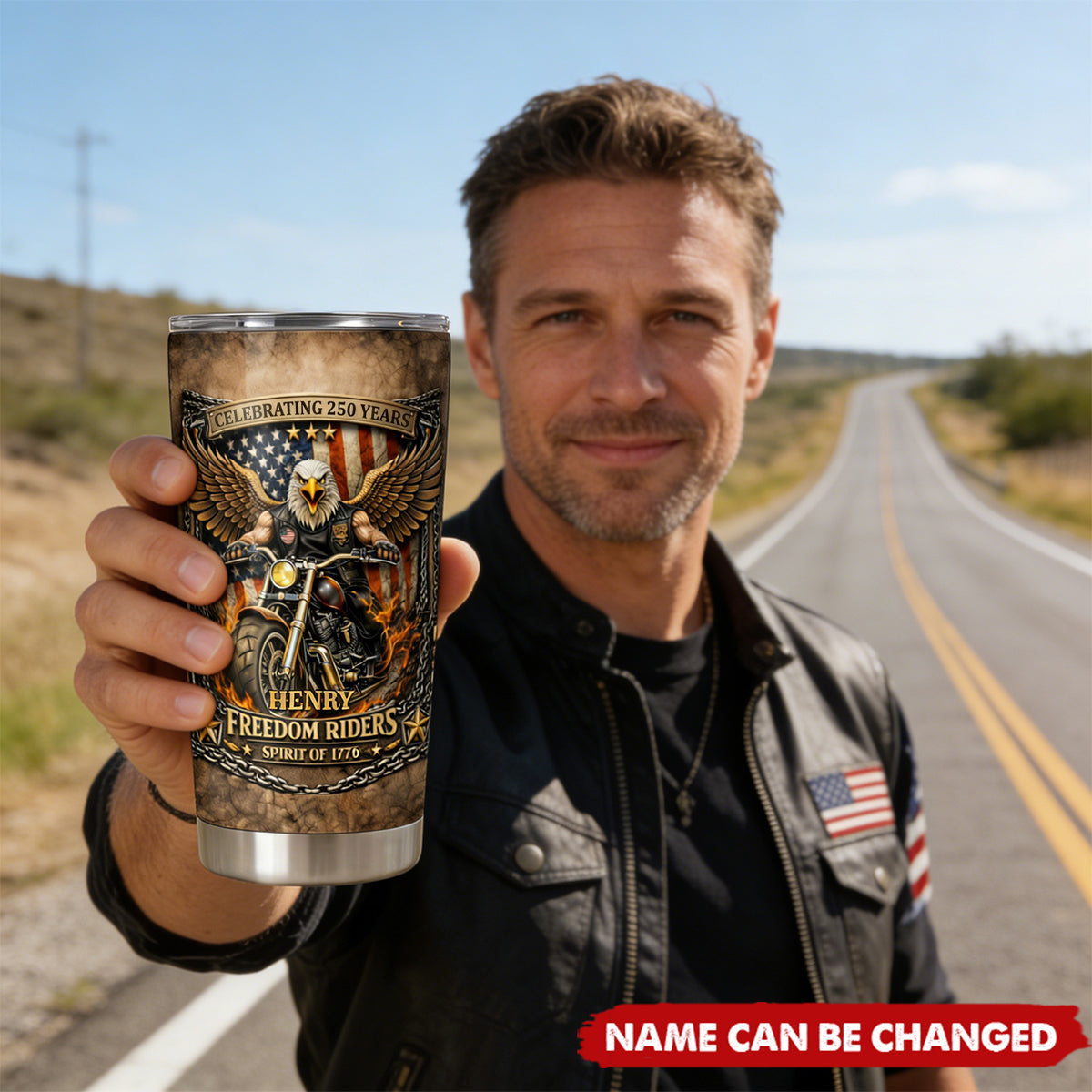 Personalized Freedom Riders Tumbler
