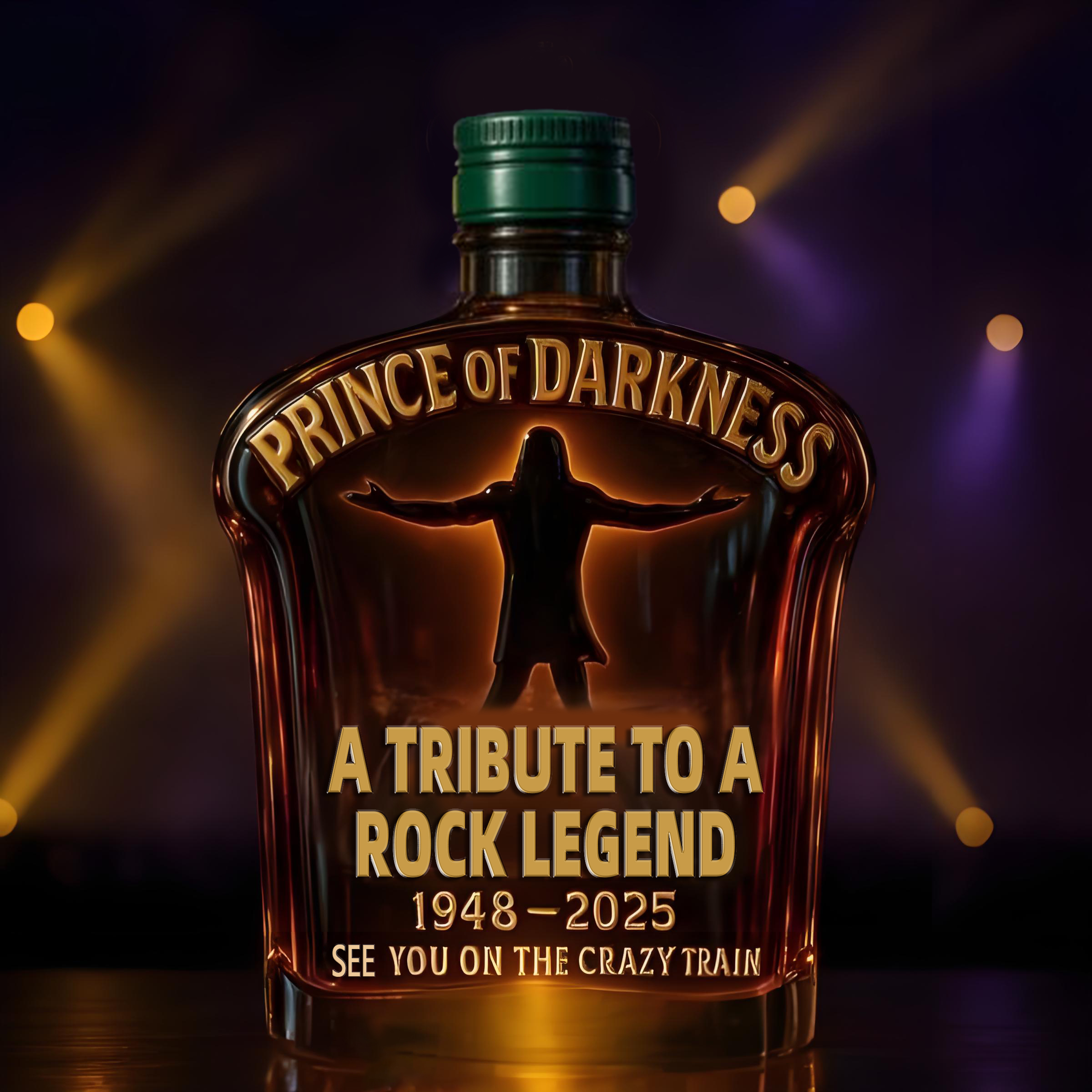 Open hands back view wine bottle