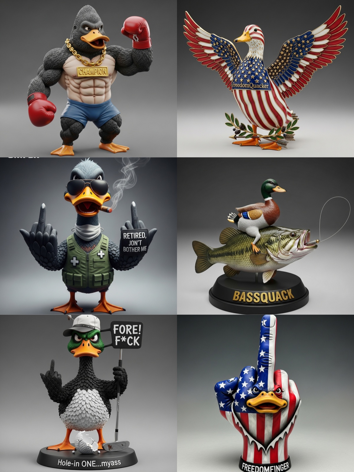 Fun figurines with extreme imagination