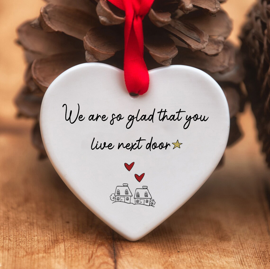 CHRISTMAS HEART HANGING ORNAMENT