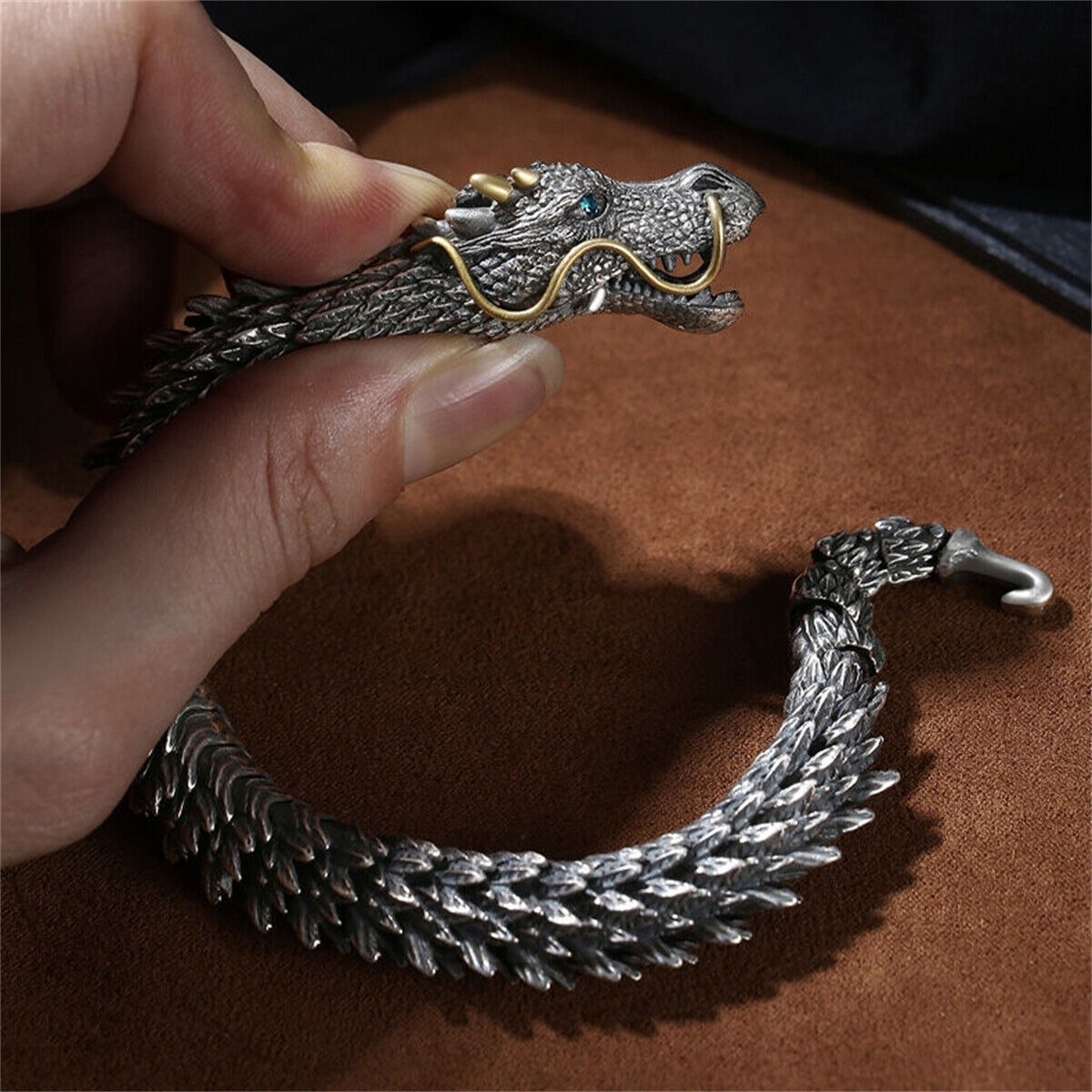 🔥Handmade vintage dragon bracelet