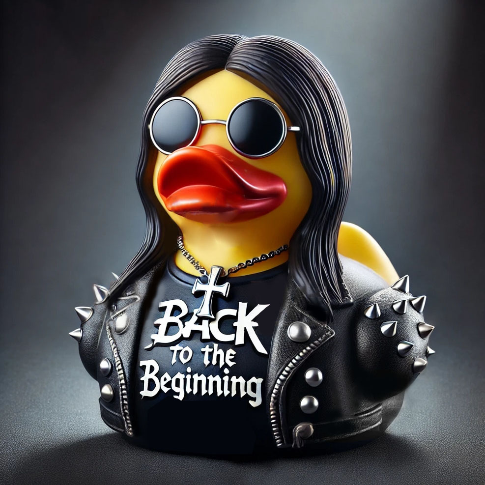 Back to the Beginning Rubber Duck Ornament