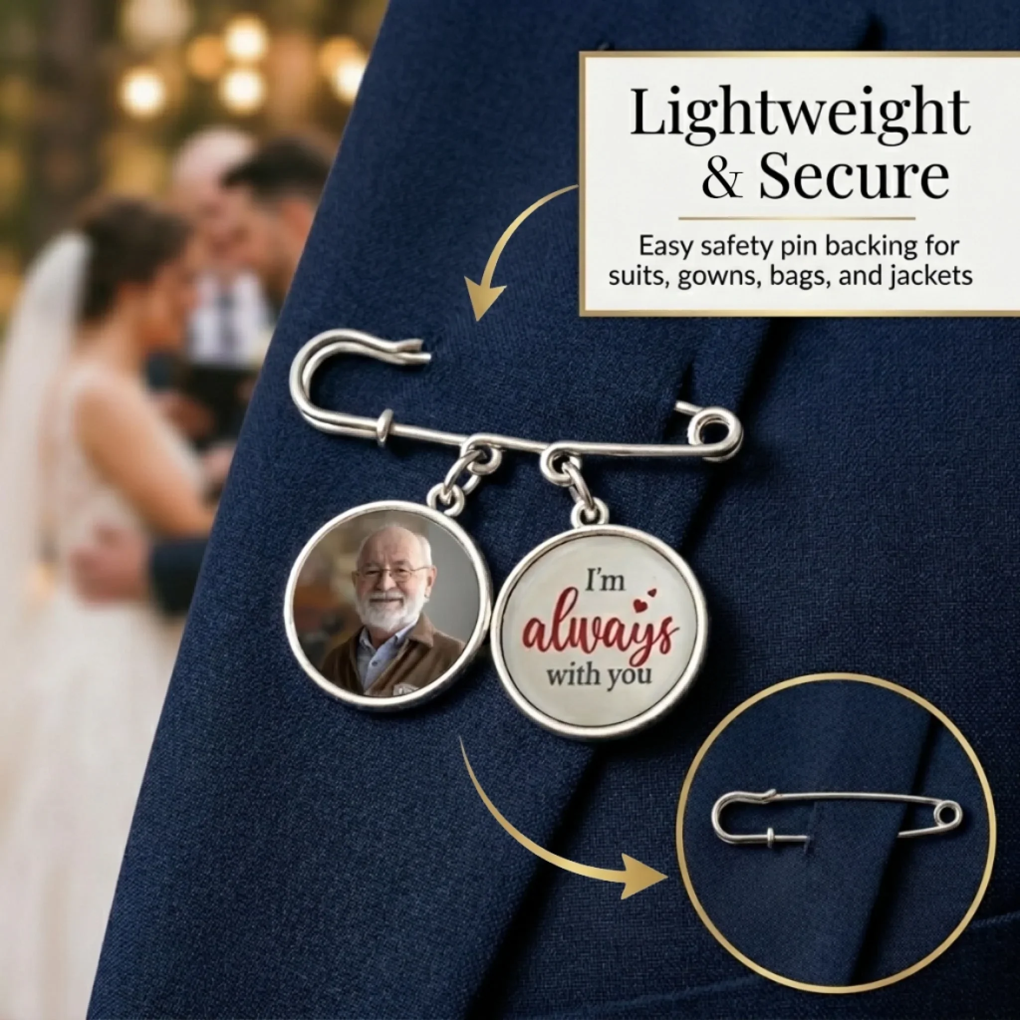 Custom Lapel Pin With Photo Charms