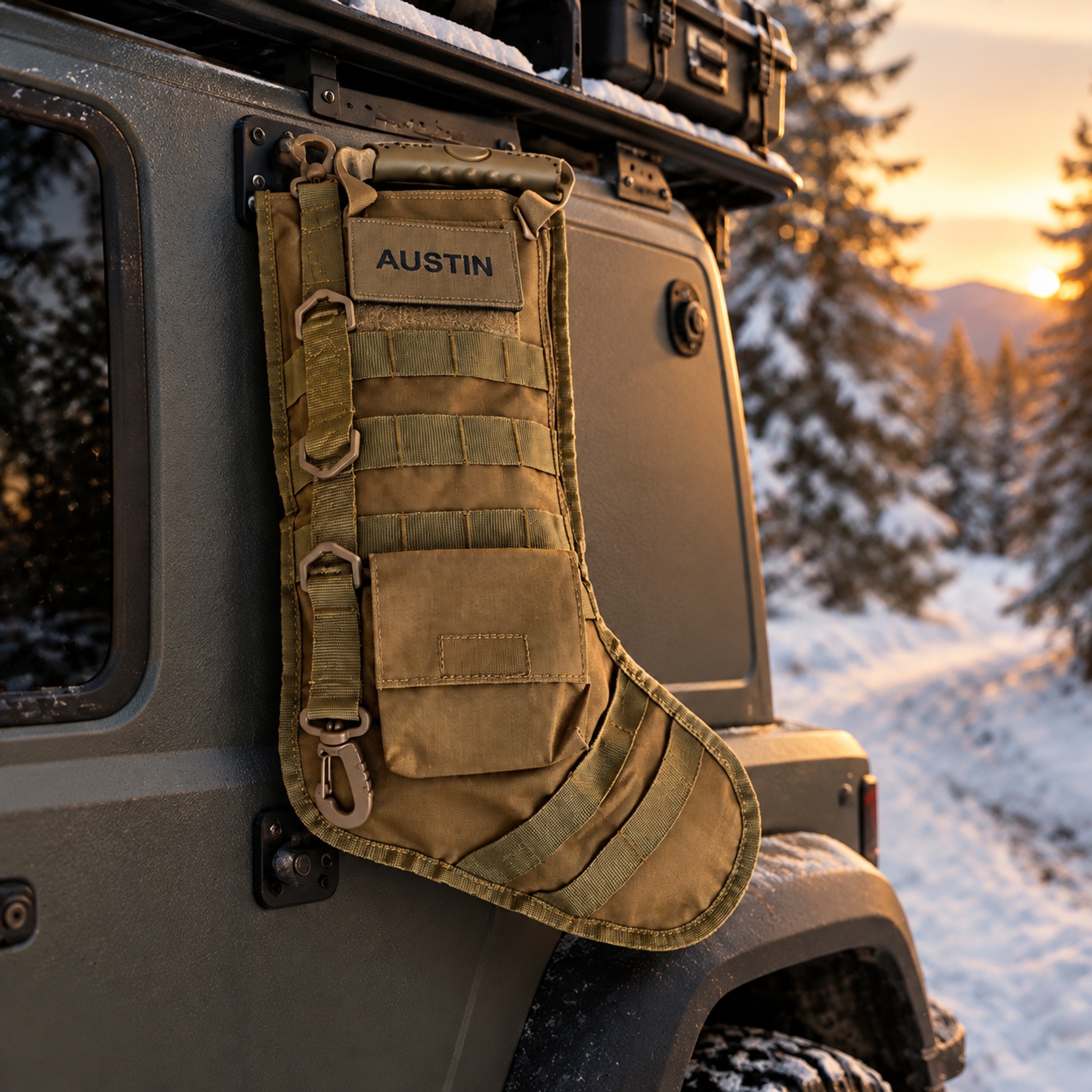 Personalizable Tactical Christmas Stocking | Custom Name Patch MOLLE Holiday Sock