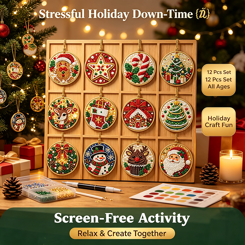 Christmas DIY Diamond Painting Ornaments Kit, Xmas Tree Hanging Pendant🎄