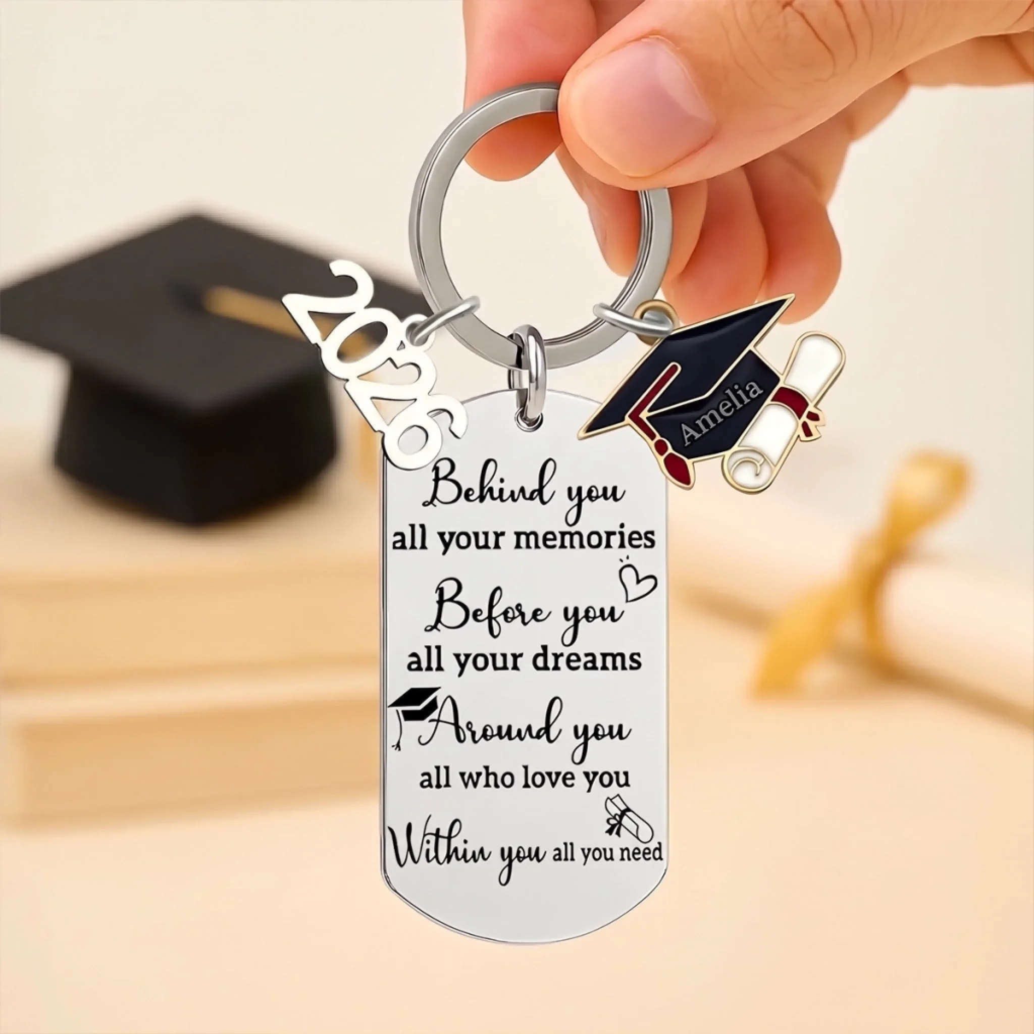 Custom 2026 Graduation Keychain