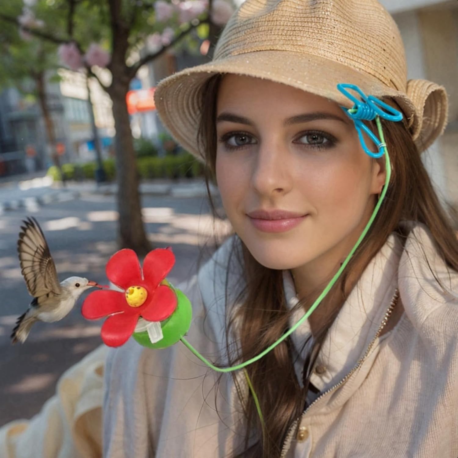 🔥LAST DAY 49% OFF-Hat Clip Hummingbird Feeder