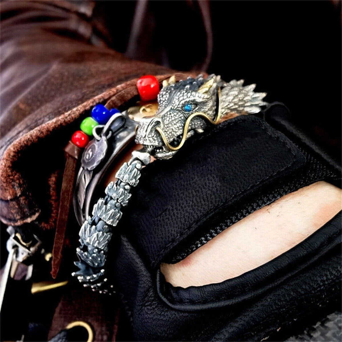 🔥Handmade vintage dragon bracelet